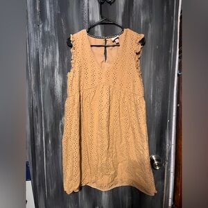 Knox Rose ruffle sleeve eyelet dress size medium
